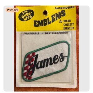 Emblems Patch 'The Show Offs' vintage 70s name James